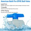 American Built Pro Ball Valve 1 in. Slip x Slip CPVC Schedule 80, 6PK BVCP100-P6